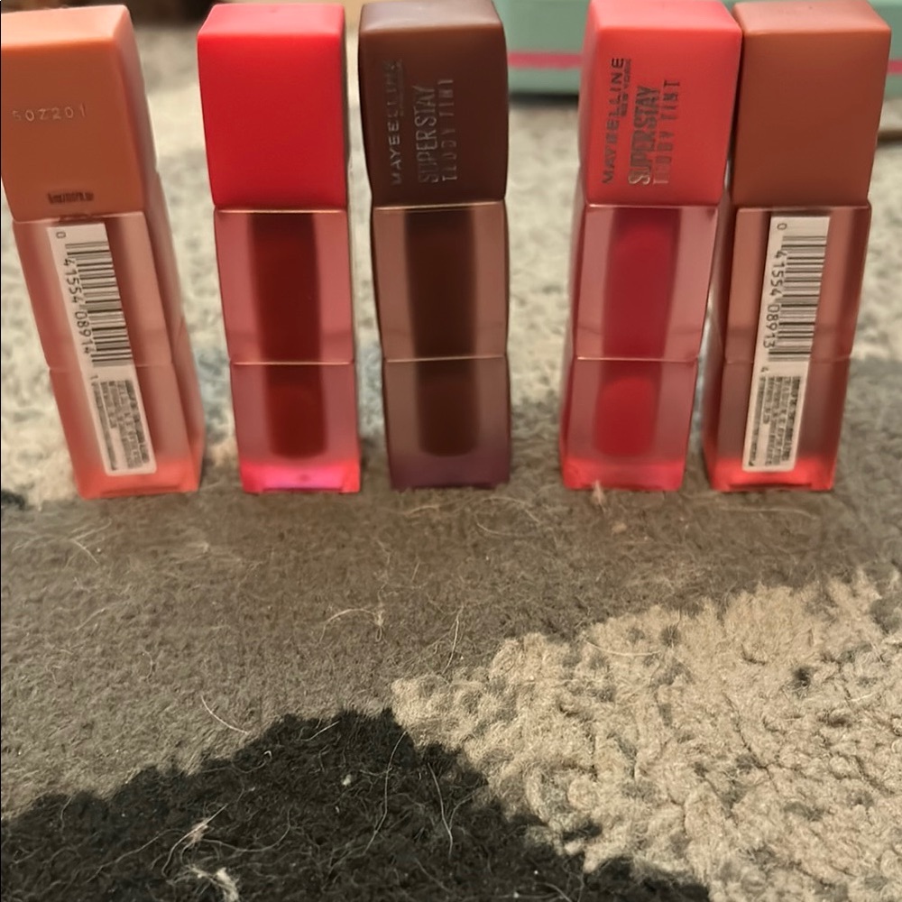 5$ a piece Maybelline SuperStay Matte Ink Lipstick - Red, Pink, Brown